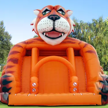 Themed VIV inflatable bounce castle with colourful artwork