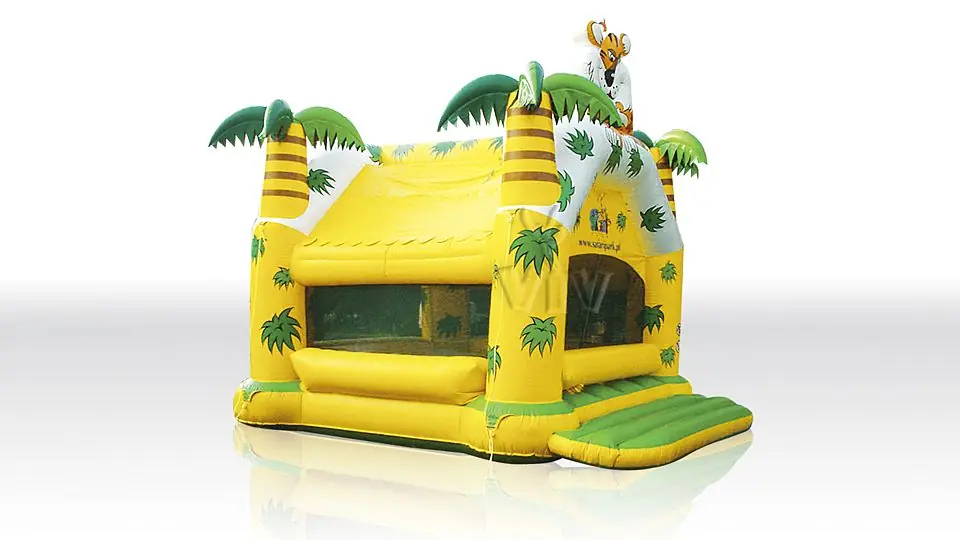 Jungle pool - with roof & palms & figure 6 x 5 (balls sold separately) commercial inflatable bounce